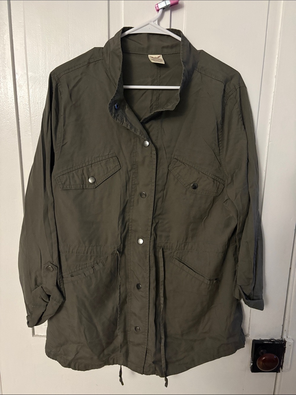 3/$20 Faded Glory olive green shacket